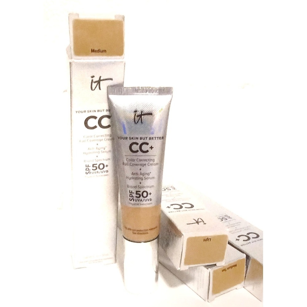 IT Cosmetics CC+ Full Coverage Cream Foundation FAIR Ivory spf 50+ Anti-aging - Picture 6 of 6